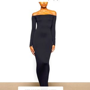 SKIMS Smooth Lounge off the Shoulder Dress